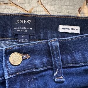 J. Crew Premium Edition Dark Blue Wide-Leg Jeans